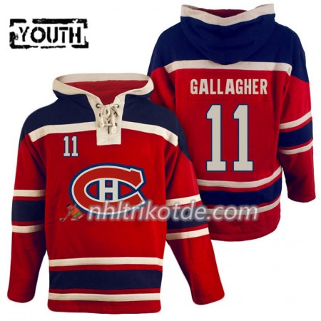 Montreal Canadiens Brendan Gallagher 11 Rot Sawyer Hooded Sweatshirt - Kinder
